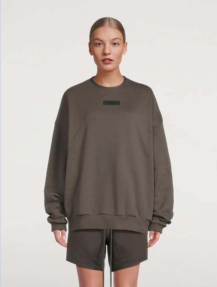 Cotton-Blend Crewneck Sweater