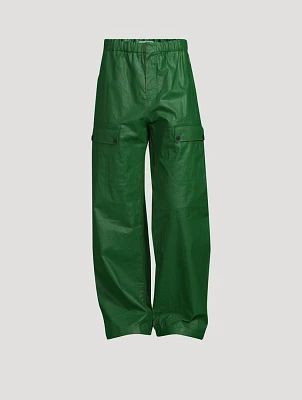 Coated Linen Pants