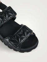 Matelassé Leather Sport Sandals