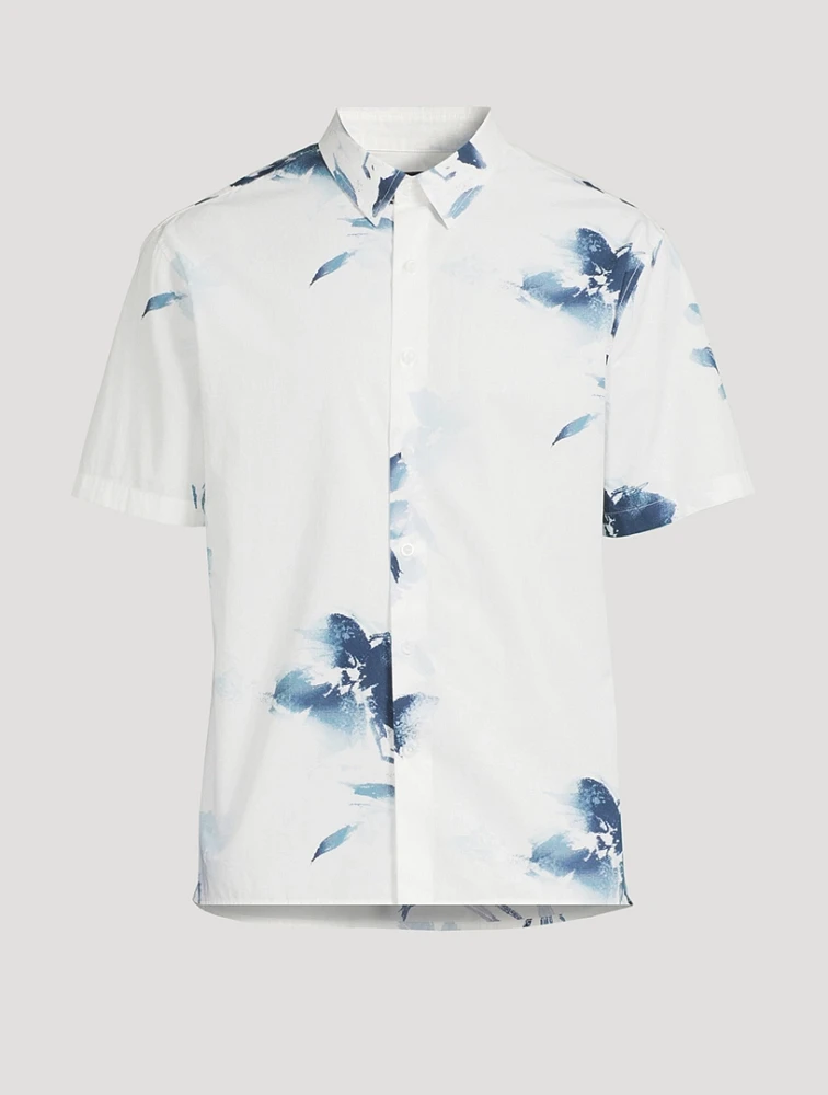 Short-Sleeve Shirt Faded Floral Print