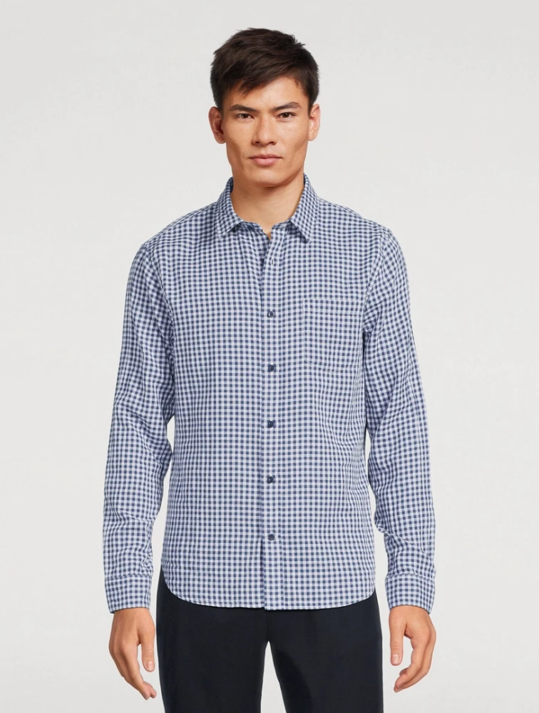 Cotton Long-Sleeve Shirt Mojave Plaid Print