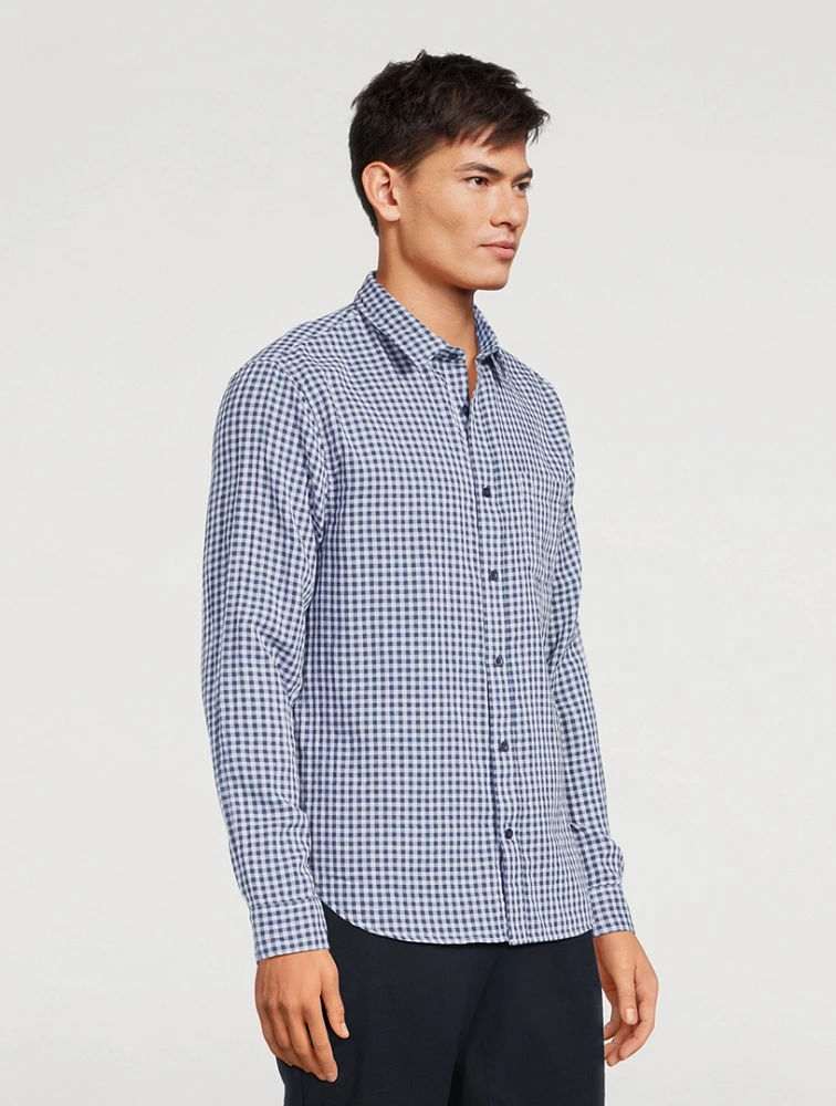 Cotton Long-Sleeve Shirt Mojave Plaid Print