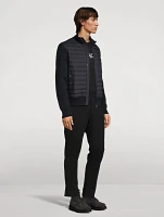 Padded Cotton Down Zip Cardigan