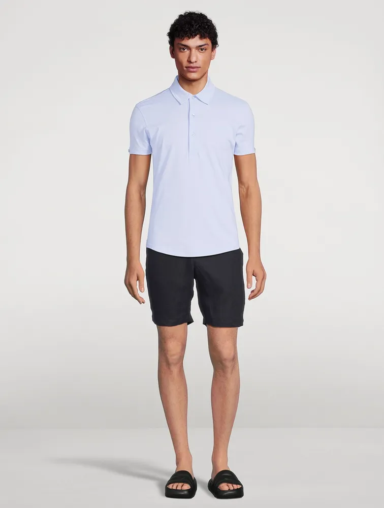 Sebastian Cotton And Silk Tailored Polo Shirt