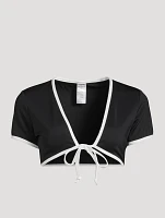 Tie-Front Swim T-Shirt