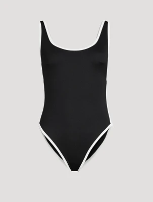 Varsity Lay Out One-Piece Swimsuit