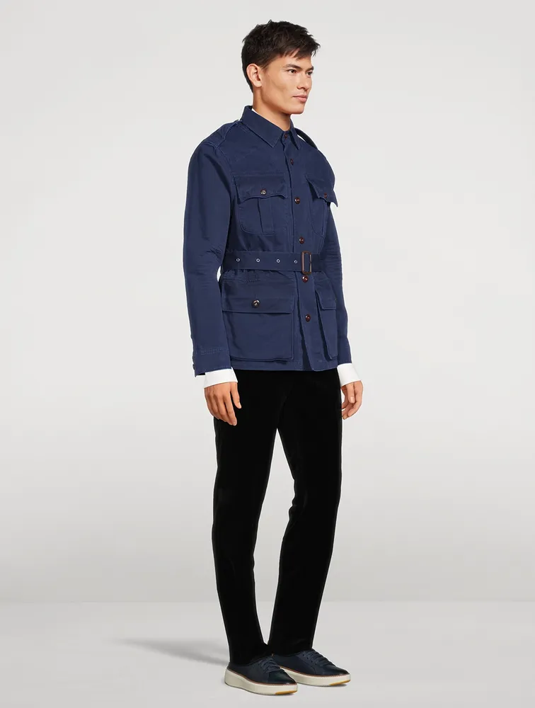 Twill Belted Utility Jacket