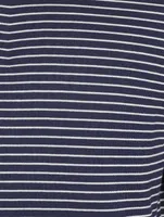 Cotton Polo Sweater Striped Print
