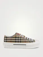 Canvas Sneakers Check Print