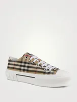 Canvas Sneakers Check Print