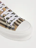 Canvas Sneakers Check Print