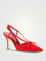 Corintia Crepe de Chine Slingback Pumps