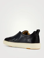 Leather Slip-On Sneakers