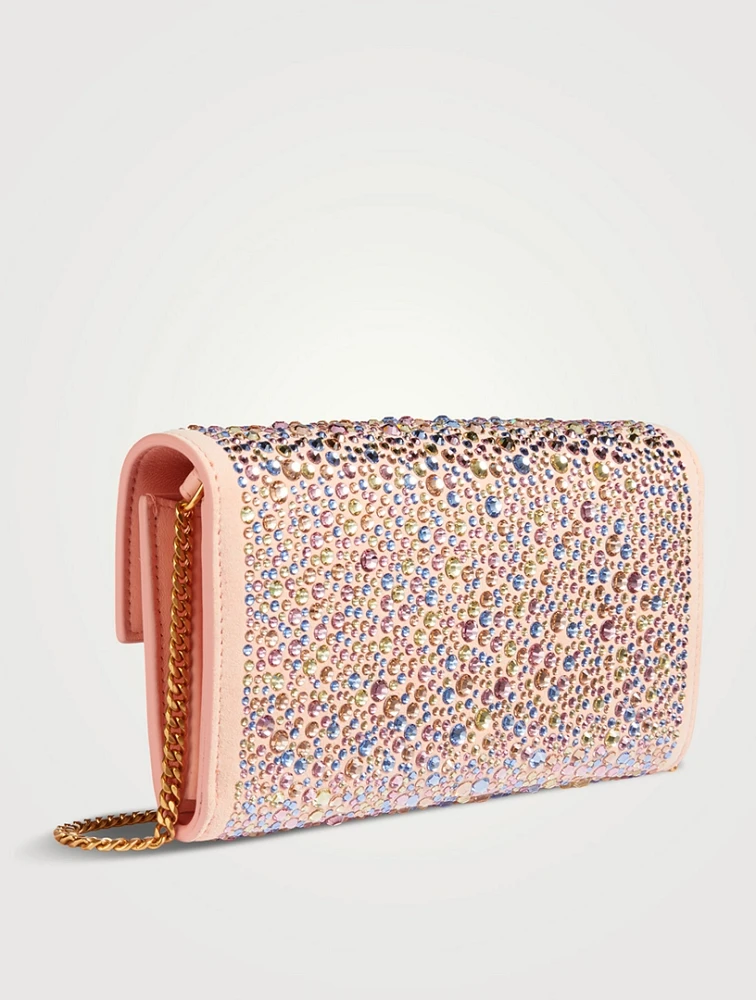 B-Buzz Embellished Leather Wallet-On-Chain