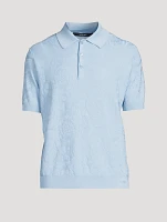 Barocco Silk And Cotton Knit Polo Shirt