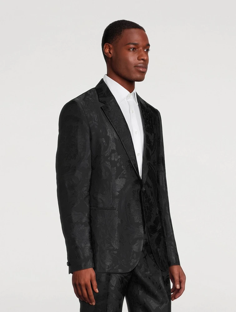 Barocco Jacquard Wool-Blend Jacket