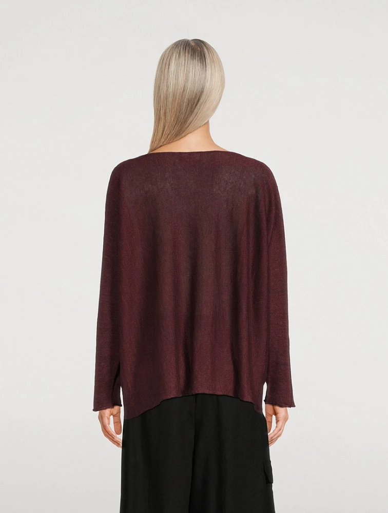 Sideways Linen Sweater