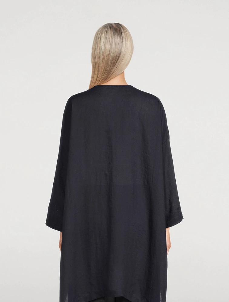 Longline Linen Blouse
