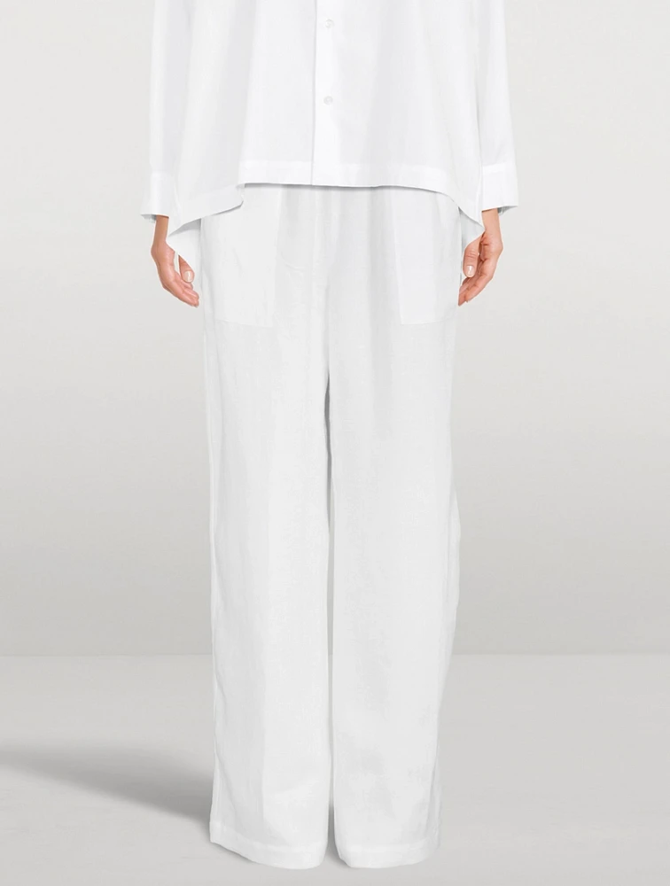 Drawstring Linen Trousers