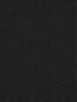 Wool-Blend Curved Logo Sweater