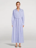 Colleen Organic Cotton Striped Shirtdress