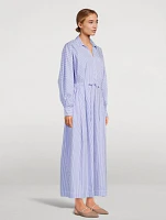 Colleen Organic Cotton Striped Shirtdress