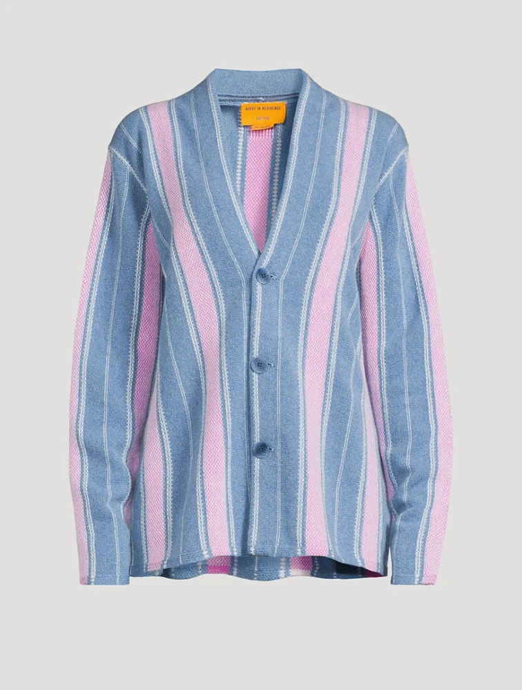 Baja Everywhere Stripe Jacquard Cashmere Cardigan