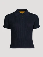 Shrunken Cashmere Polo Shirt