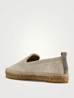 Metallic Knit Espadrilles