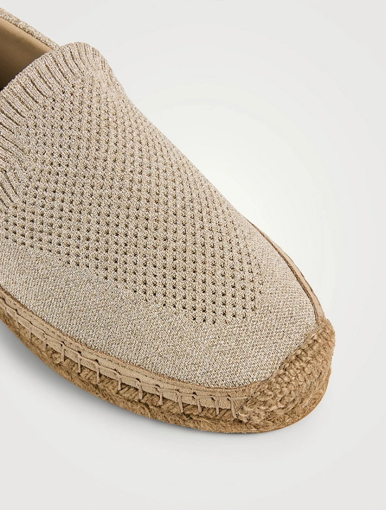 Metallic Knit Espadrilles