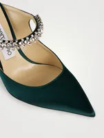 Bing 100 Satin Mules With Crystal Strap