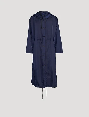 Nylon Gabardine Long Coat
