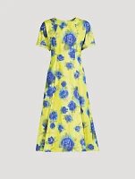 Taffeta Midi Dress Idyll Print