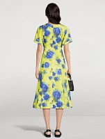 Taffeta Midi Dress Idyll Print