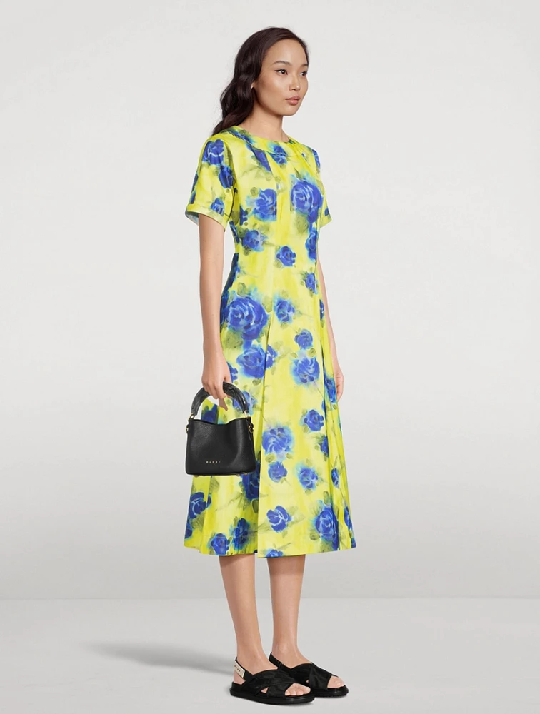 Taffeta Midi Dress Idyll Print