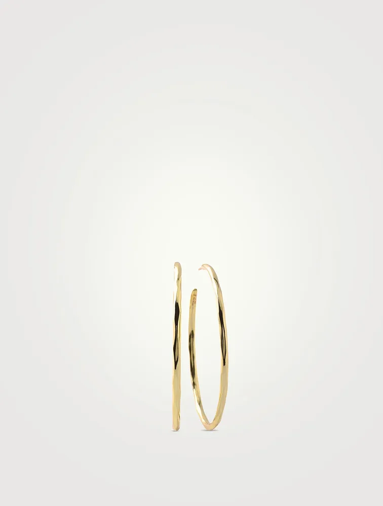 Large Classico 18K Gold Squiggle #4 Hoop Earrings