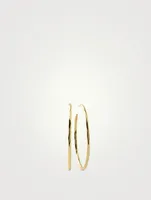 Large Classico 18K Gold Squiggle #4 Hoop Earrings