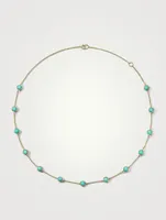 Lollipop 18K Gold Confetti Necklace With Turquoise