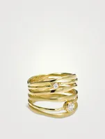 Stardust Movie Star 18K Gold Ring With Diamonds