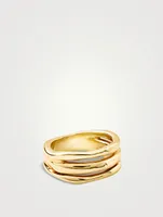 Classico 18K Gold Smooth Squiggle Triple Band Ring