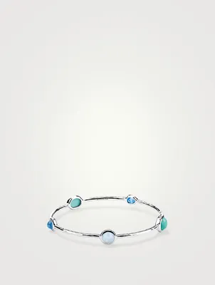 Rock Candy Sterling Silver 5-Stone Bangle Bracelet With Gemstones