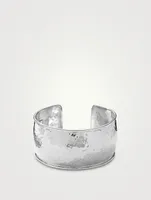 Classico Sterling Silver Statement Hammered Cuff Bracelet