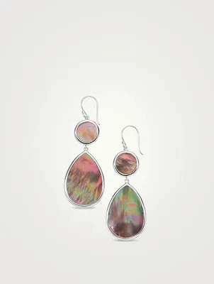 Rock Candy Sterling Silver Dot And Teardrop Earrings With Mother-Of-Pearl