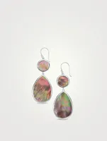 Rock Candy Sterling Silver Dot And Teardrop Earrings With Mother-Of-Pearl