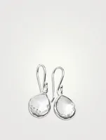 Mini Rock Candy Sterling Silver Teardrop Earrings With Rock Crystal