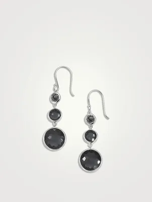Lollitini Sterling Silver Three-Stone Drop Earrings