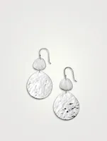 Classico Sterling Silver Crinkle Nomad Snowman Earrings