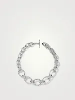 Short Classico Sterling Silver Hammered Bastille Necklace