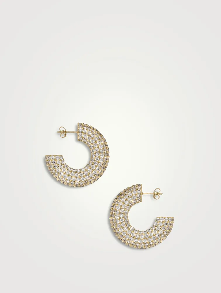 The Lisa Pavé Hoop Earrings