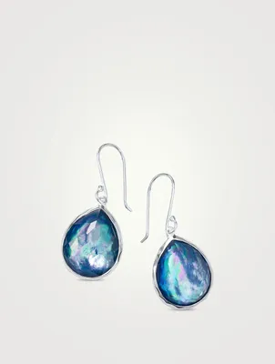 Rock Candy Sterling Silver Teardrop Earrings With Triplet